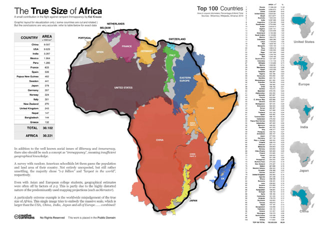 Africa es grande, MUY grande - Click para ampliar