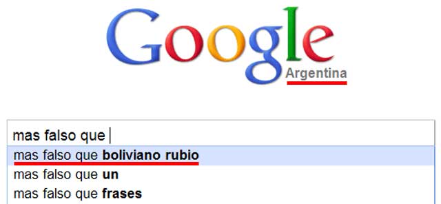 Humor racista en Google Argentina