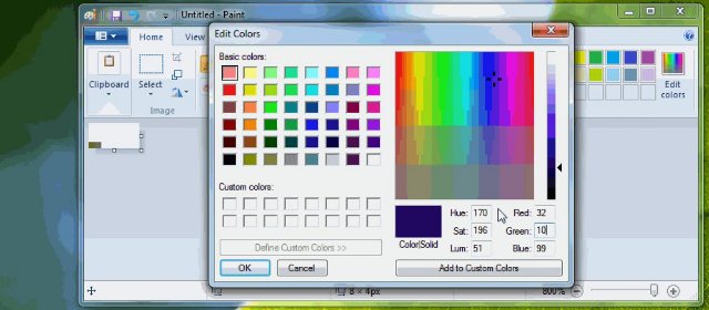 Escribiendo código en C con el MS Paint